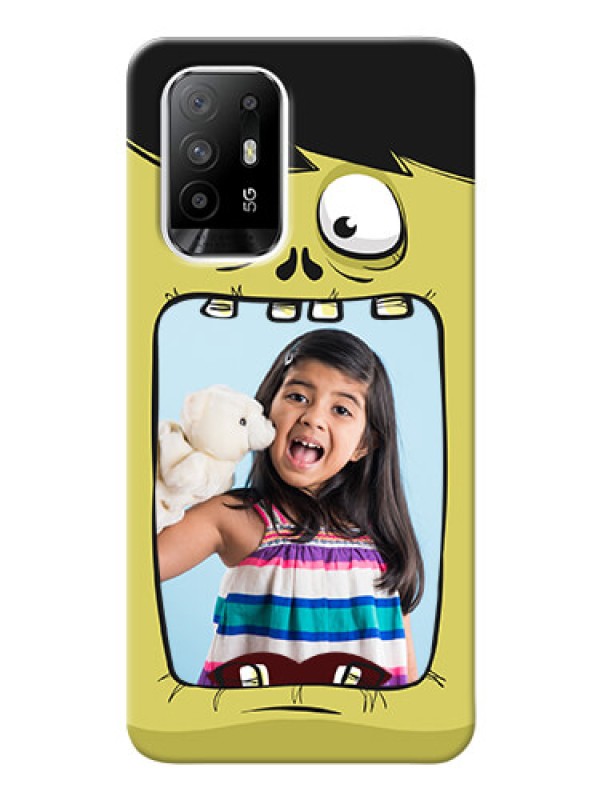 Custom Oppo F19 Pro Plus 5G Mobile Covers: Cartoon monster back case Design