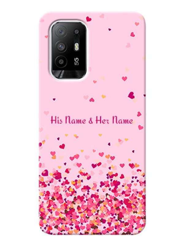 Custom Oppo F19 Pro Plus 5G Phone Back Covers: Floating Hearts Design