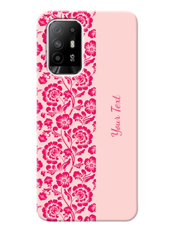Custom Oppo F19 Pro Plus 5G Phone Back Covers: Attractive Floral Pattern Design