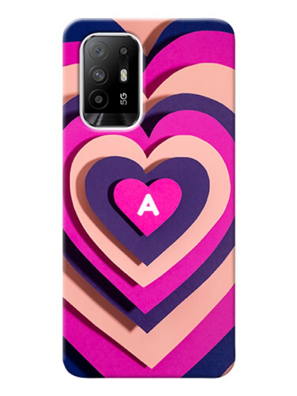 Custom Oppo F19 Pro Plus 5G Custom Mobile Case with Cute Heart Pattern Design