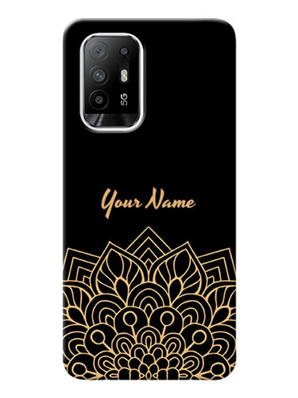 Custom Oppo F19 Pro Plus 5G Back Covers: Golden mandala Design