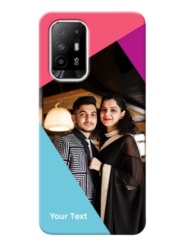 Custom Oppo F19 Pro Plus 5G Custom Phone Cases: Stacked Triple colour Design