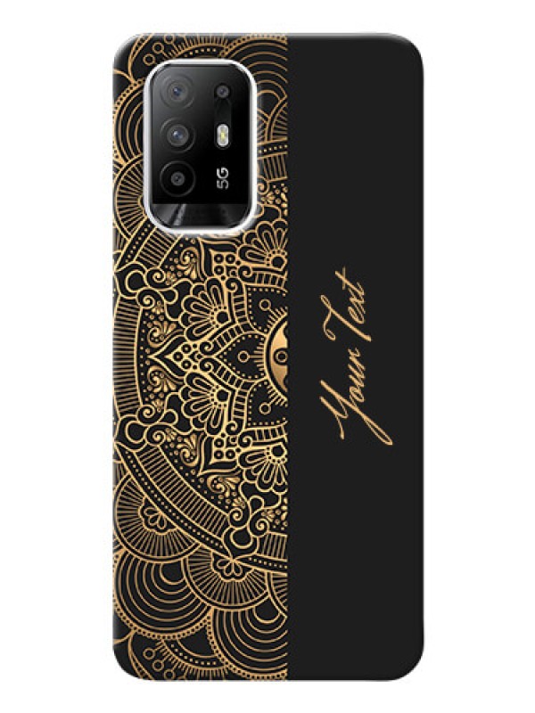Custom Oppo F19 Pro Plus 5G Back Covers: Mandala art with custom text Design