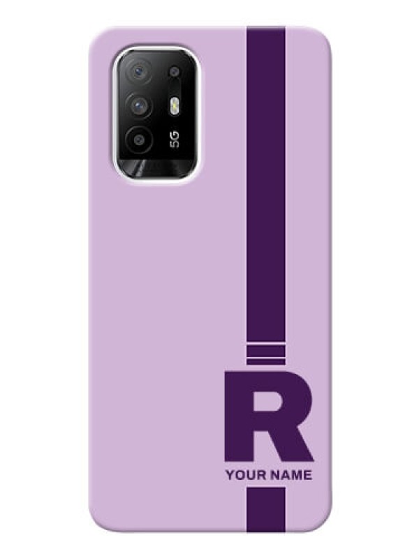 Custom Oppo F19 Pro Plus 5G Custom Phone Covers: Simple dual tone stripe with name Design