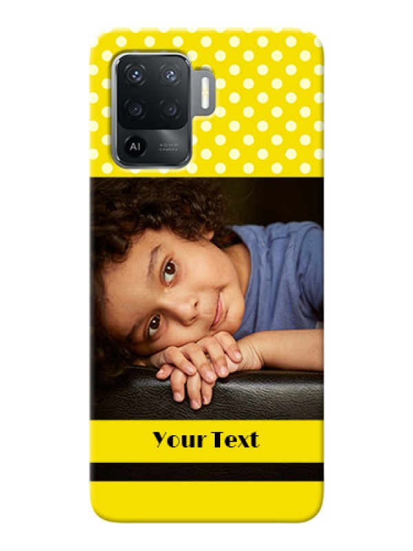 Custom Oppo F19 Pro Custom Mobile Covers: Bright Yellow Case Design