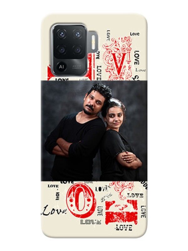 Custom Oppo F19 Pro mobile cases online: Trendy Love Design Case