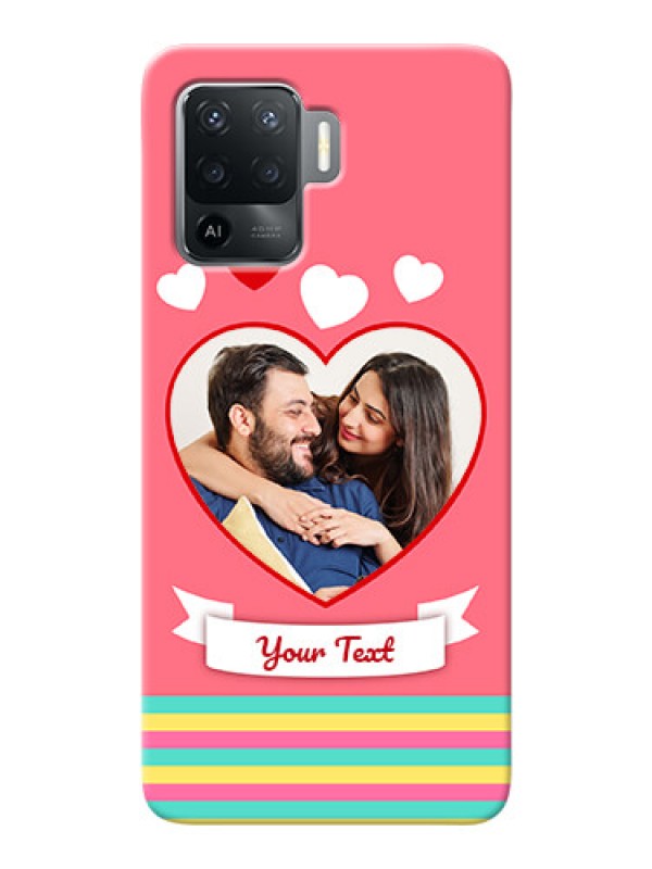 Custom Oppo F19 Pro Personalised mobile covers: Love Doodle Design