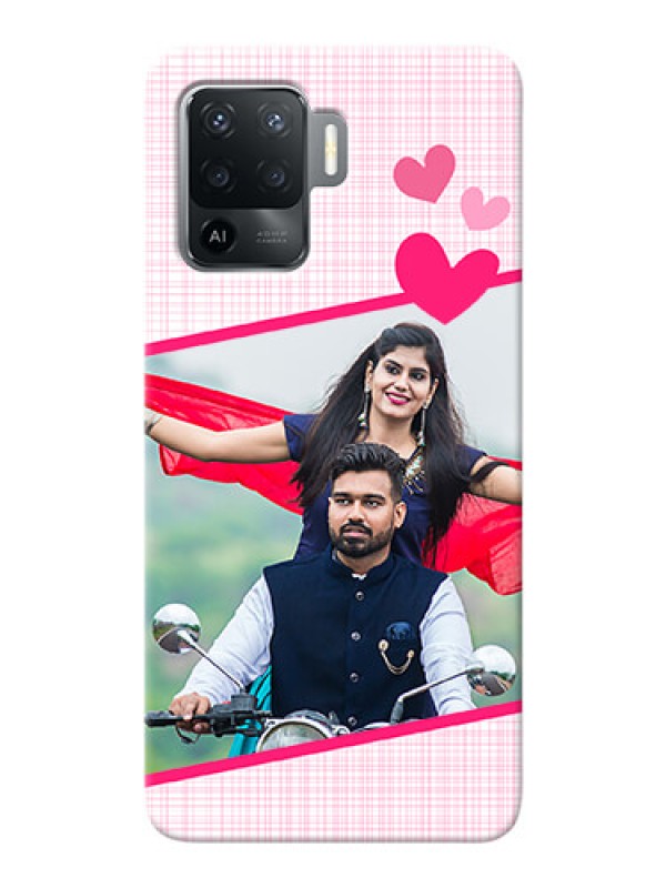 Custom Oppo F19 Pro Personalised Phone Cases: Love Shape Heart Design