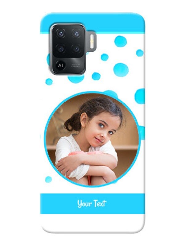 Custom Oppo F19 Pro Custom Phone Covers: Blue Bubbles Pattern Design