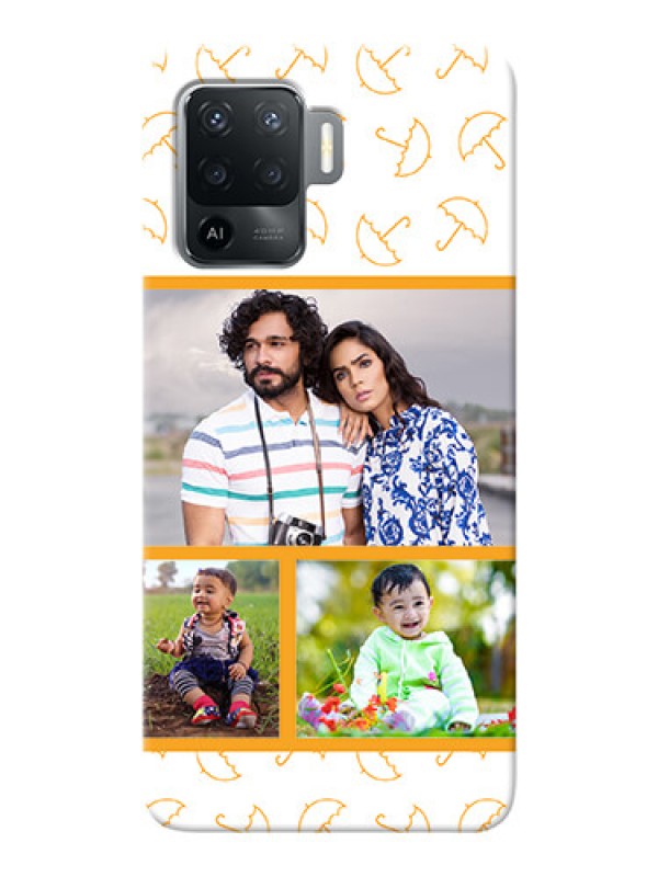 Custom Oppo F19 Pro Personalised Phone Cases: Yellow Pattern Design