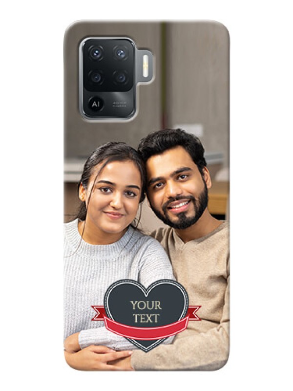 Custom Oppo F19 Pro mobile back covers online: Just Married Couple Design