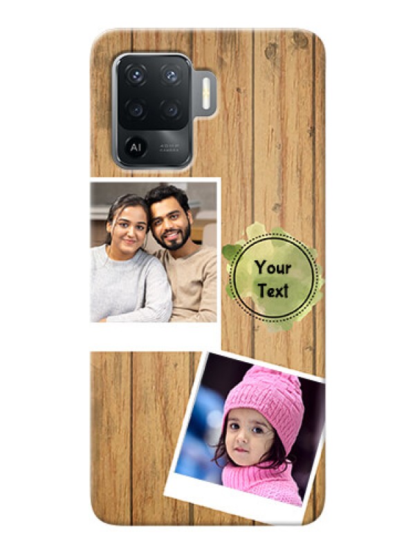 Custom Oppo F19 Pro Custom Mobile Phone Covers: Wooden Texture Design