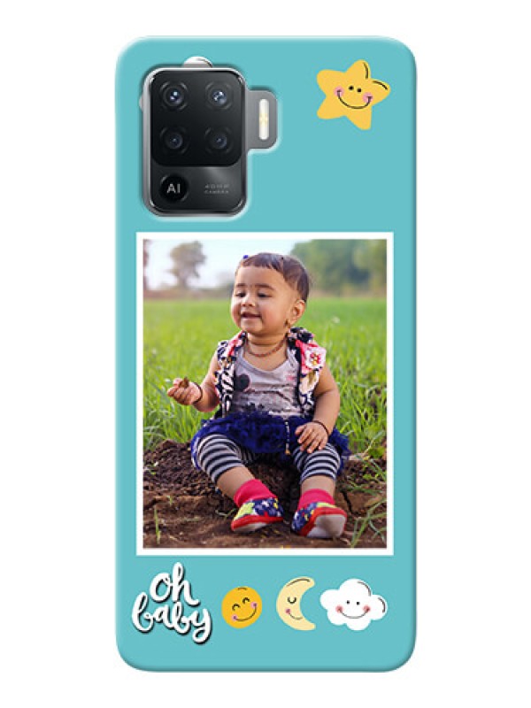 Custom Oppo F19 Pro Personalised Phone Cases: Smiley Kids Stars Design