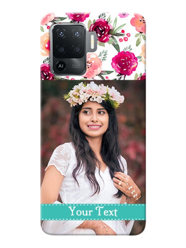Custom Oppo F19 Pro Personalized Mobile Cases: Watercolor Floral Design