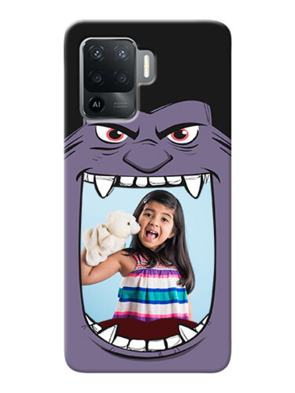 Custom Oppo F19 Pro Personalised Phone Covers: Angry Monster Design