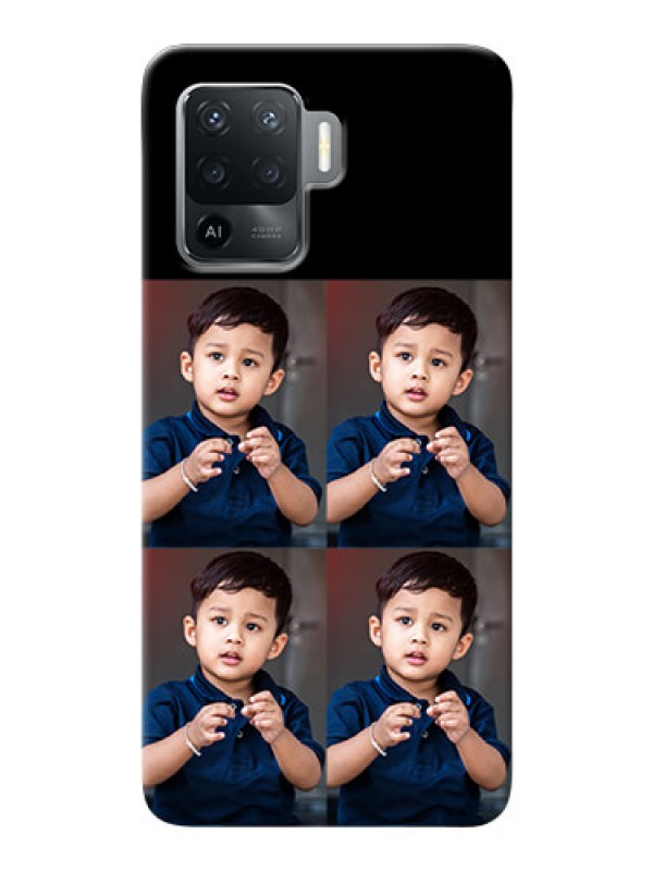 Custom Oppo F19 Pro 4 Image Holder on Mobile Cover