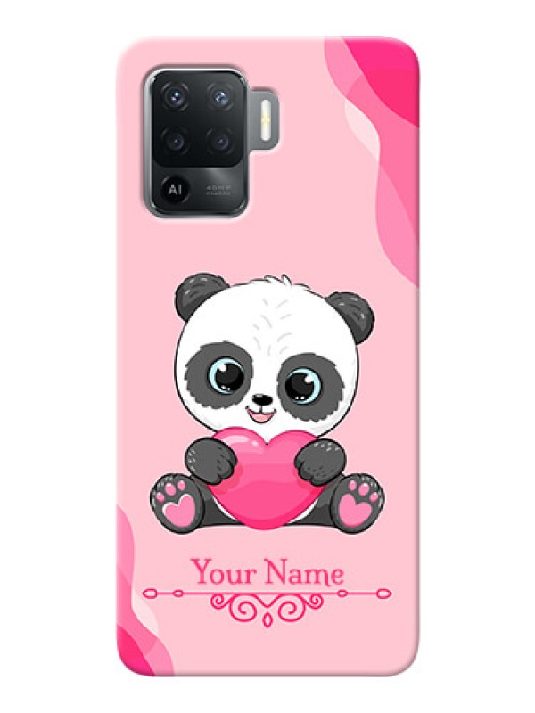 Custom Oppo F19 Pro Mobile Back Covers: Cute Panda Design