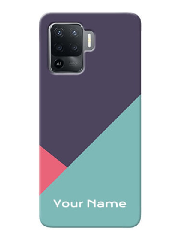 Custom Oppo F19 Pro Custom Phone Cases: Tri Color abstract Design