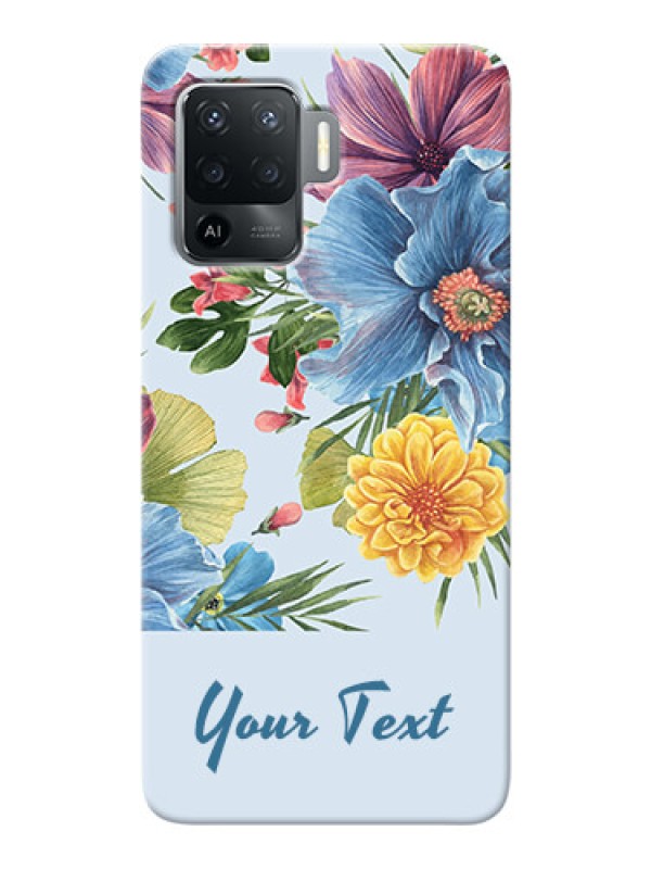 Custom Oppo F19 Pro Custom Phone Cases: Stunning Watercolored Flowers Painting Design