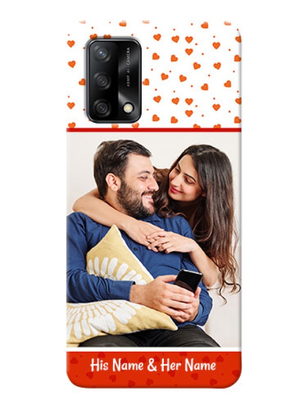 Custom Oppo F19 Phone Back Covers: Orange Love Symbol Design