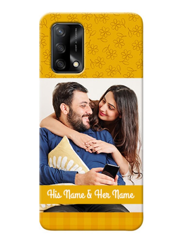 Custom Oppo F19 mobile phone covers: Yellow Floral Design