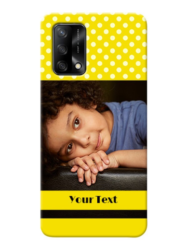 Custom Oppo F19 Custom Mobile Covers: Bright Yellow Case Design