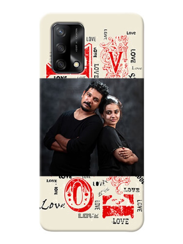 Custom Oppo F19 mobile cases online: Trendy Love Design Case