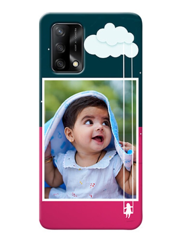 Custom Oppo F19 custom phone covers: Cute Girl with Cloud Design