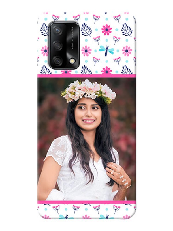 Custom Oppo F19 Mobile Covers: Colorful Flower Design