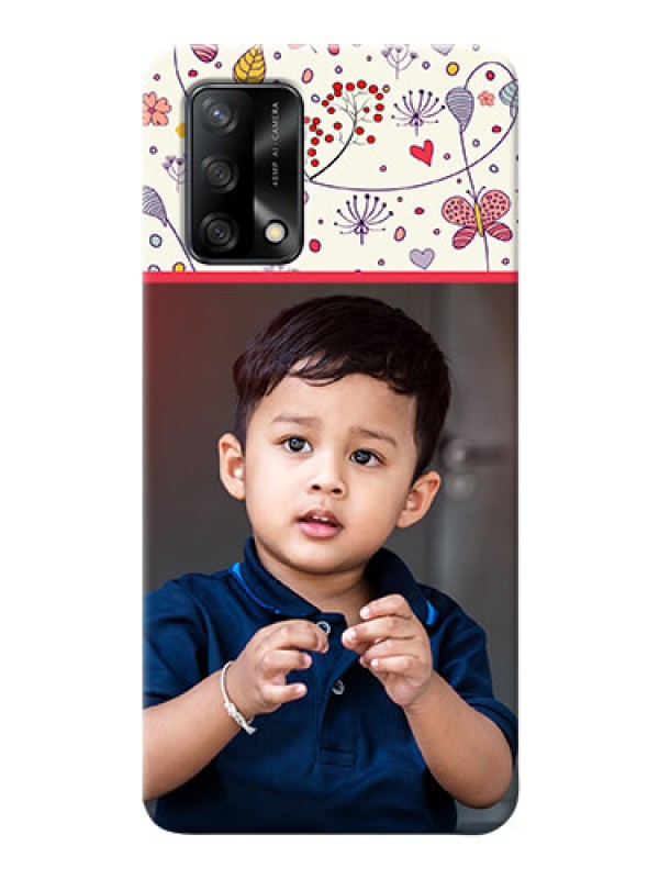 Custom Oppo F19 phone back covers: Premium Floral Design