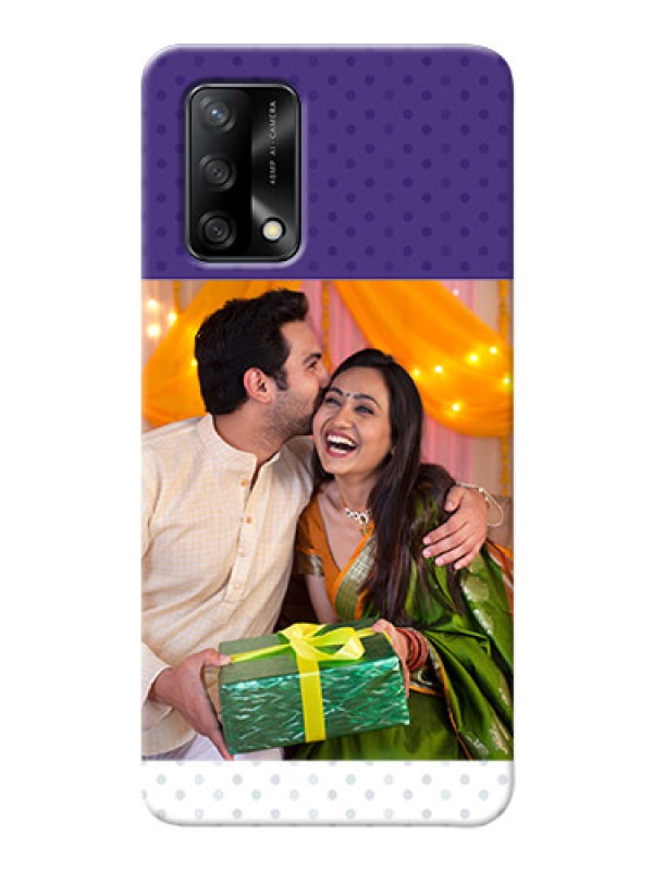 Custom Oppo F19 mobile phone cases: Violet Pattern Design