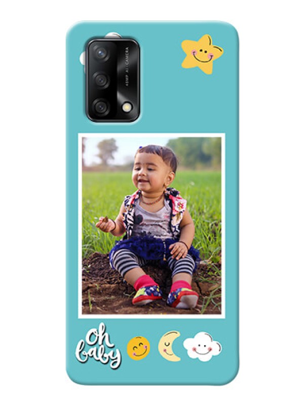 Custom Oppo F19 Personalised Phone Cases: Smiley Kids Stars Design