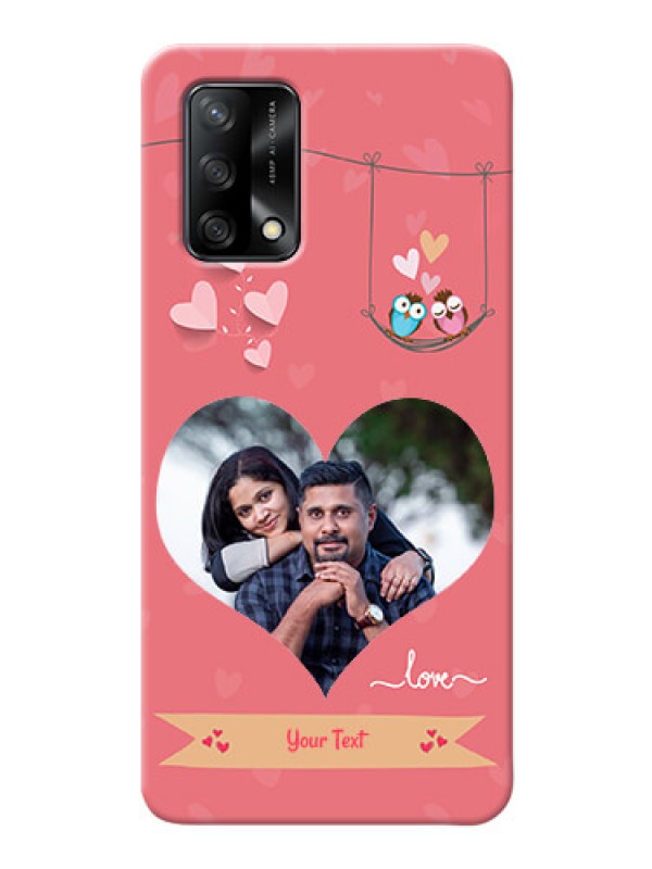 Custom Oppo F19 custom phone covers: Peach Color Love Design 