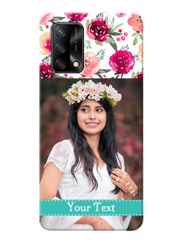 Custom Oppo F19 Personalized Mobile Cases: Watercolor Floral Design