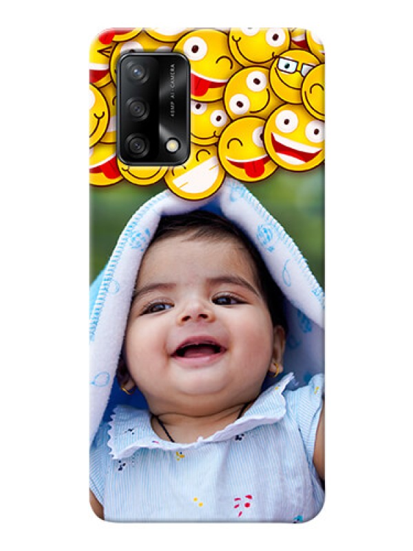 Custom Oppo F19 Custom Phone Cases with Smiley Emoji Design