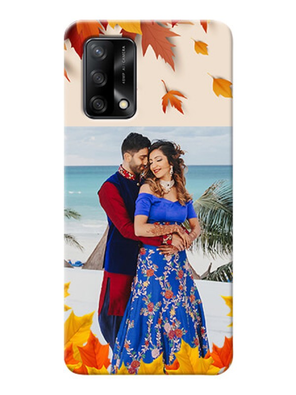 Custom Oppo F19 Mobile Phone Cases: Autumn Maple Leaves Design