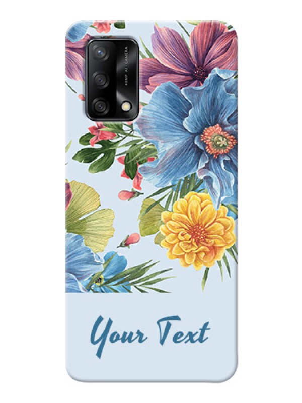 Custom Oppo F19 Custom Phone Cases: Stunning Watercolored Flowers Painting Design