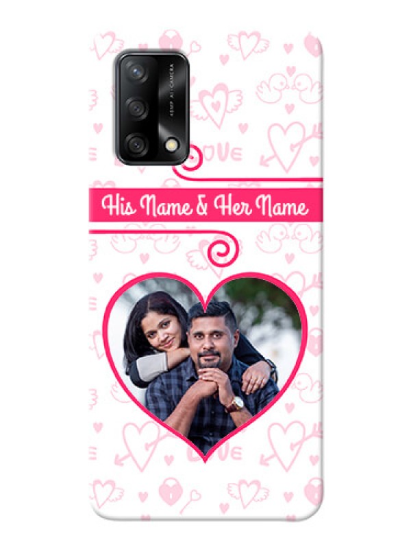 Custom Oppo F19s Personalized Phone Cases: Heart Shape Love Design