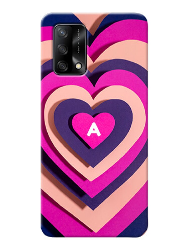 Custom Oppo F19S Custom Mobile Case with Cute Heart Pattern Design
