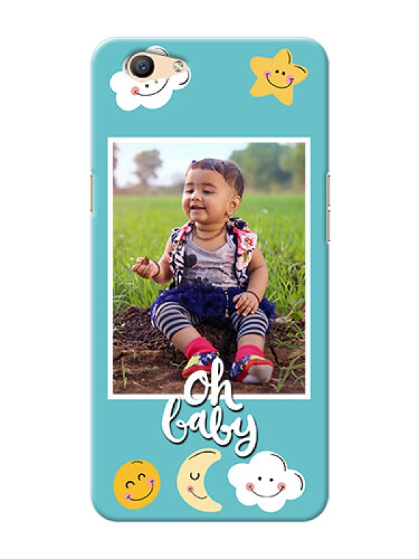 Custom Oppo F1s kids frame with smileys and stars Design