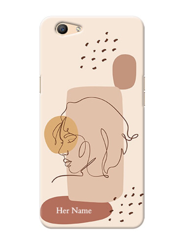 Custom Oppo F1S Custom Phone Covers: Calm Woman line art Design