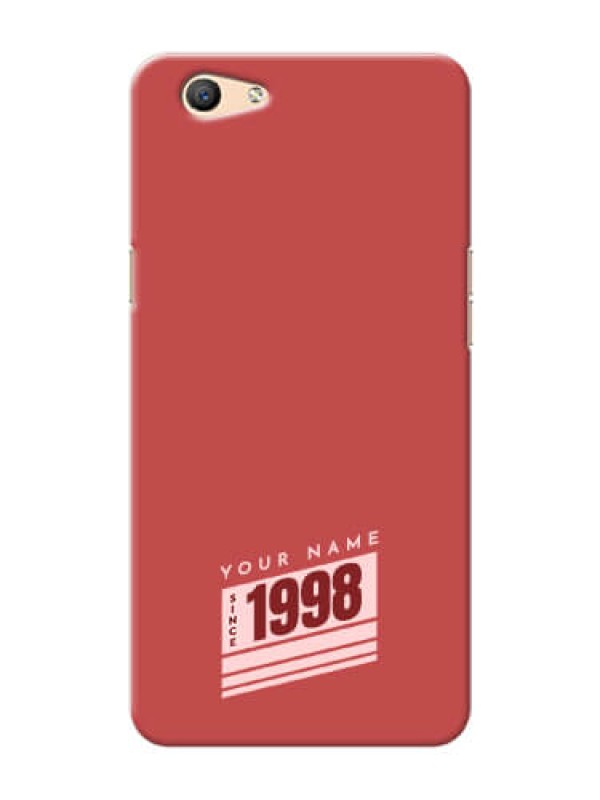 Custom Oppo F1S Phone Back Covers: Red custom year of birth Design