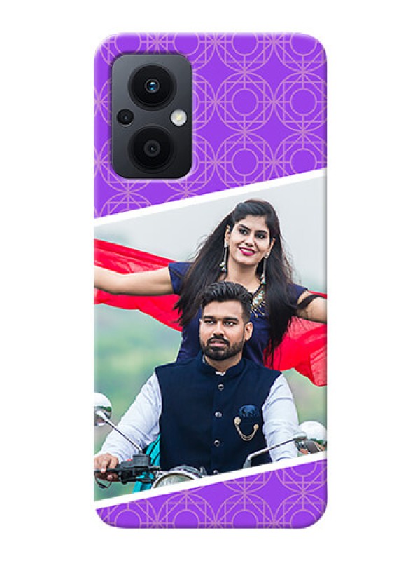 Custom Oppo F21 Pro 5G mobile back covers online: violet Pattern Design