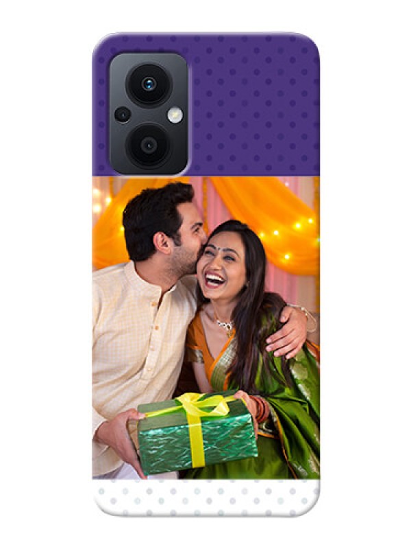 Custom Oppo F21 Pro 5G mobile phone cases: Violet Pattern Design