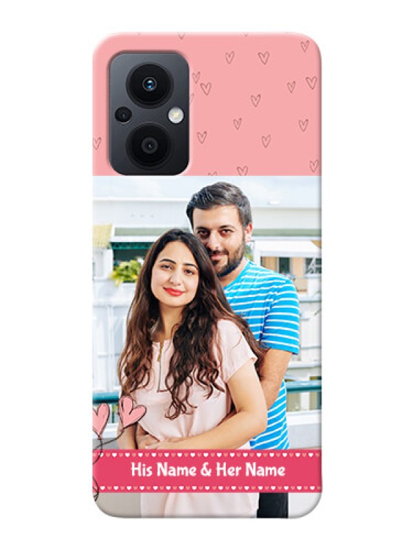 Custom Oppo F21 Pro 5G phone back covers: Love Design Peach Color