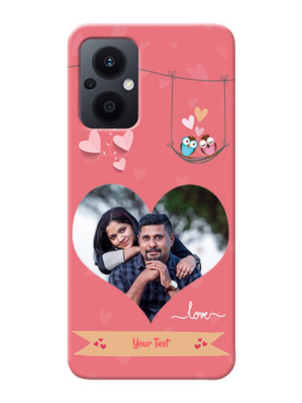 Custom Oppo F21 Pro 5G custom phone covers: Peach Color Love Design 