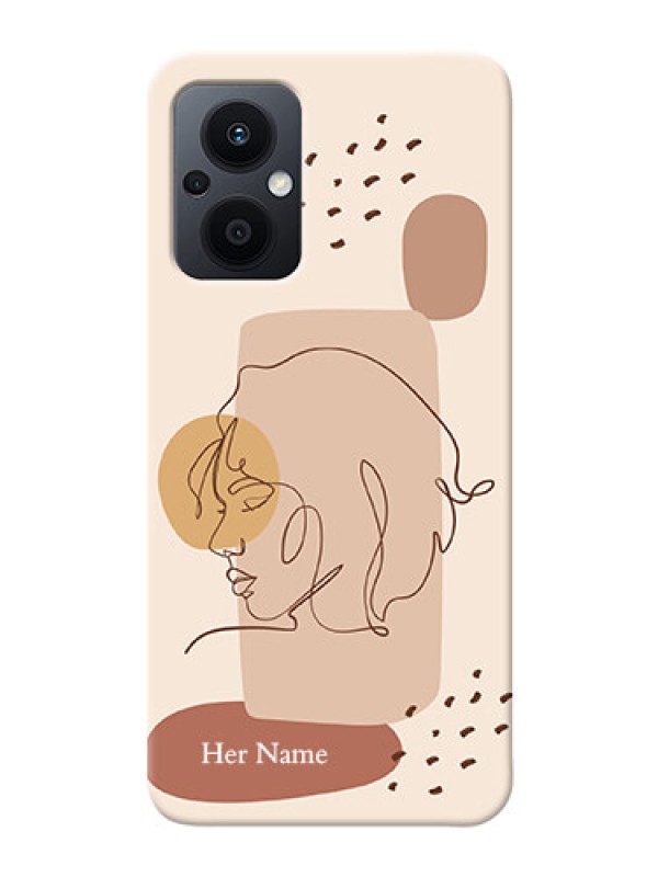 Custom Oppo F21 Pro 5G Custom Phone Covers: Calm Woman line art Design