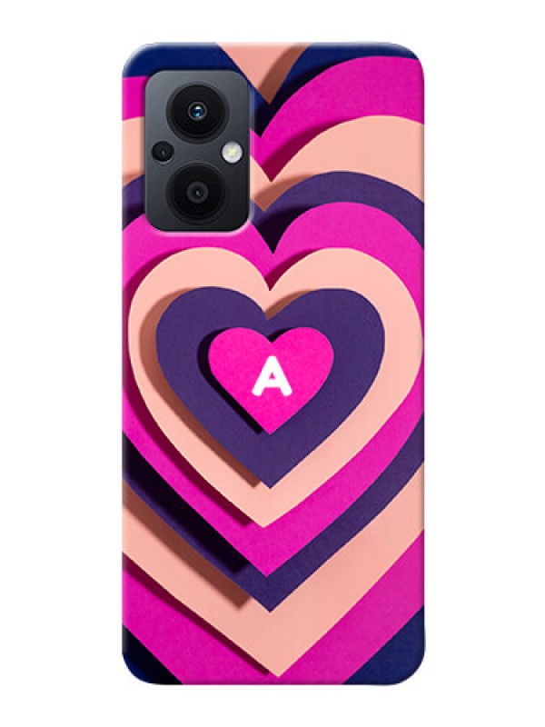 Custom Oppo F21 Pro 5G Custom Mobile Case with Cute Heart Pattern Design