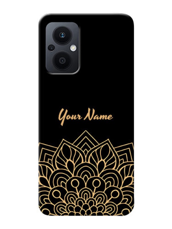 Custom Oppo F21 Pro 5G Back Covers: Golden mandala Design