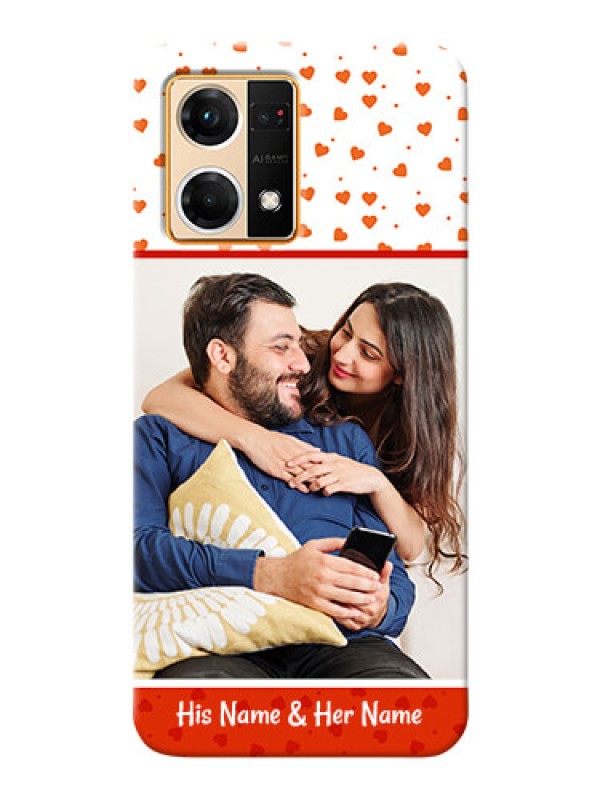 Custom Oppo F21 Pro Phone Back Covers: Orange Love Symbol Design